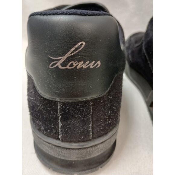 Louis Vuitton Virgil Abloh Low Top Shoes 10 Black Suede Leather Sneaker Trainers main image 7